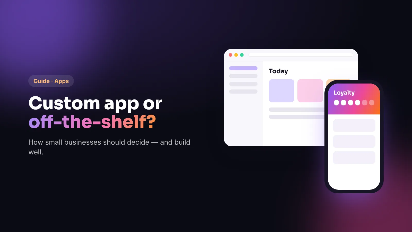 A custom app on a phone and laptop
