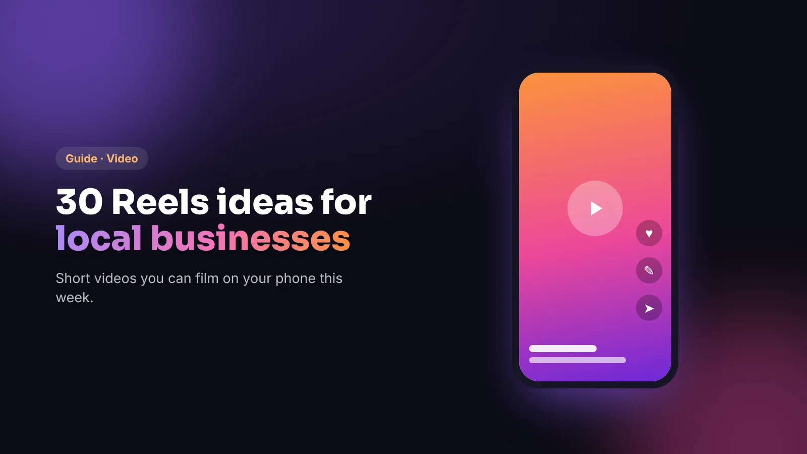 A phone showing an Instagram Reel